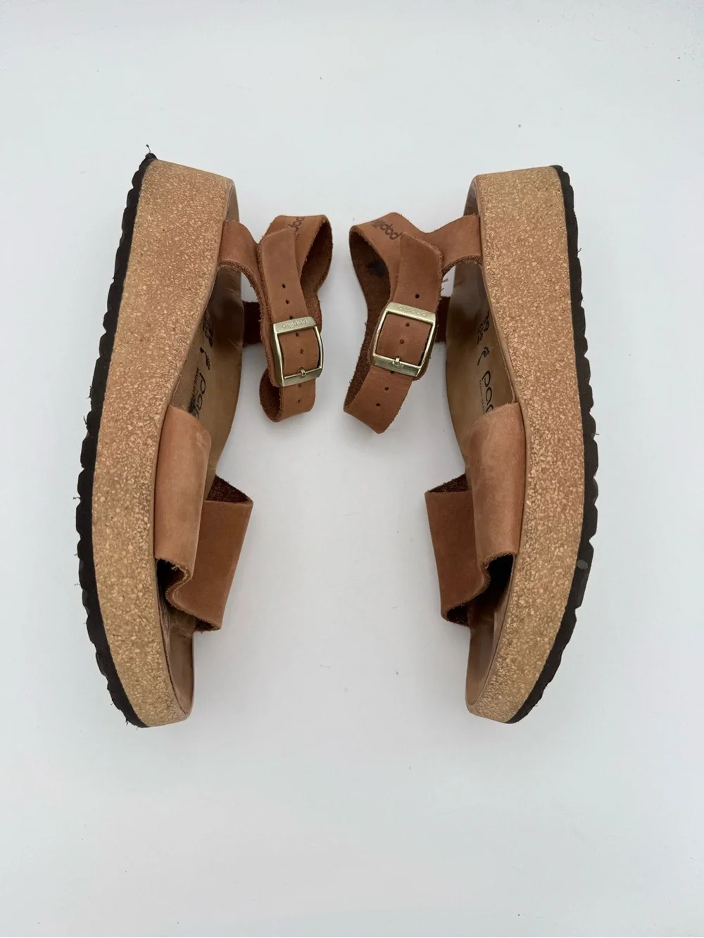 Papillo by Birkenstock women’s Glenda Wedge Nubuck leather sandals shoes 8/ 8.5